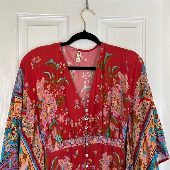 Spell Red and Blue Maxi Dress - Picture 8 of 15